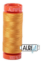 Aurifil Mako 50wt Cotton 200 m 220 yd. spool - 2140 Orange Mustard